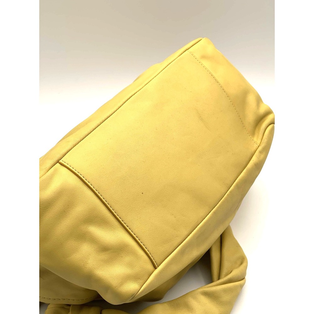 Coach Parker 230 Yellow Leather Zip Shoulder Hobo Bag Pleated Purse # 13442 Y2K - Picture 5 of 13